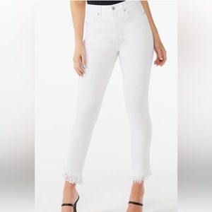 Sofia Vergara White Rosa High Rise Curvy Skinny Ankle Jeans 6 NWT